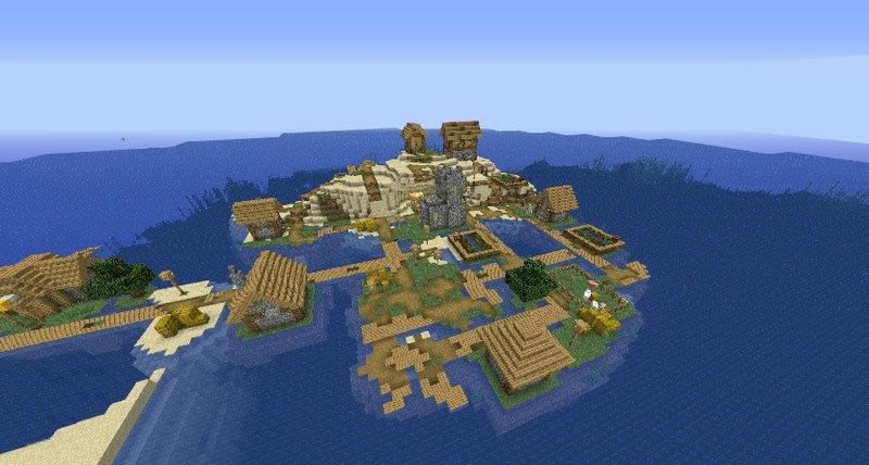 Island Village With Spawner Seed for Minecraft 1.15.2
