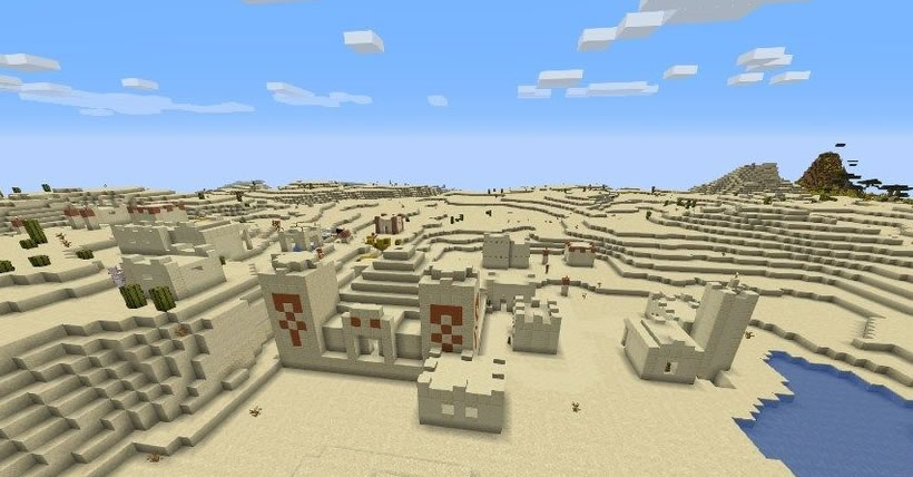 Two Desert Villages and Temple Seed 1.15.x/1.14.x