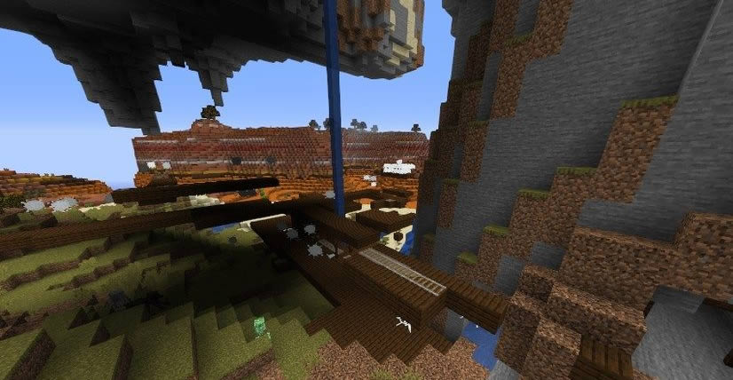 Village At The Exposed Mineshaft Seed Screenshot
