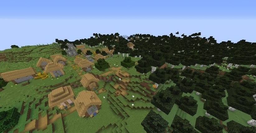 Village in Birch Forest Seed Screenshot 2