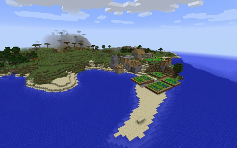 Village on Ocean Shore Seed Screenshot 2