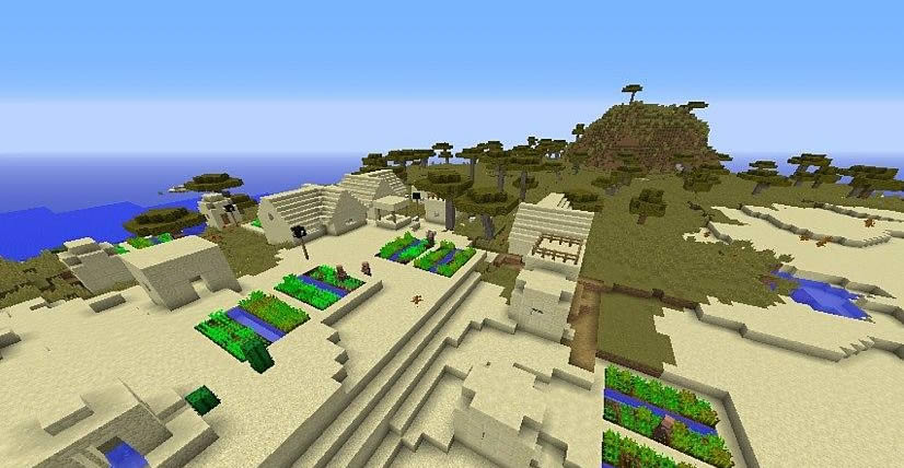 Village on the Border of Biomes Seed Screenshot