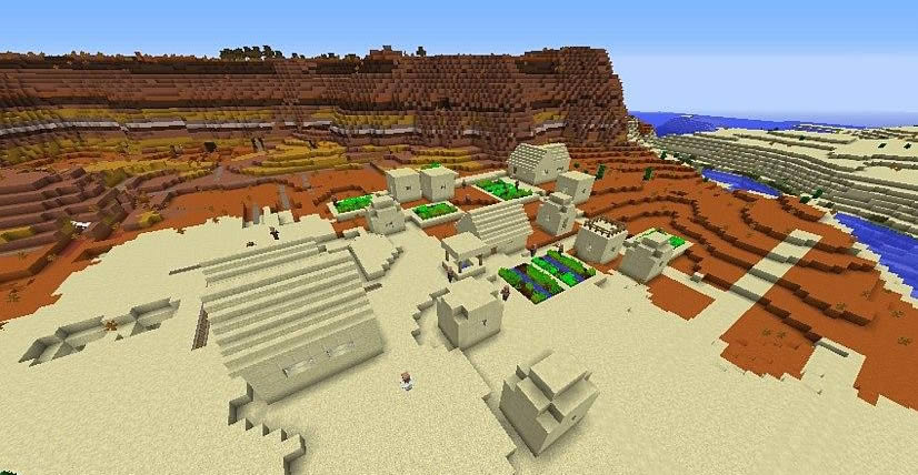 Village on the Border of Biomes Seed for Minecraft 1.12.2