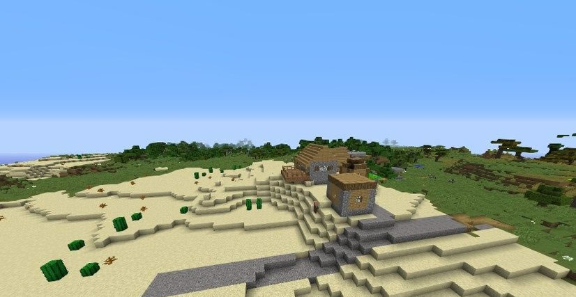 Village With Toolsmith House Near Mushroom Forest Seed