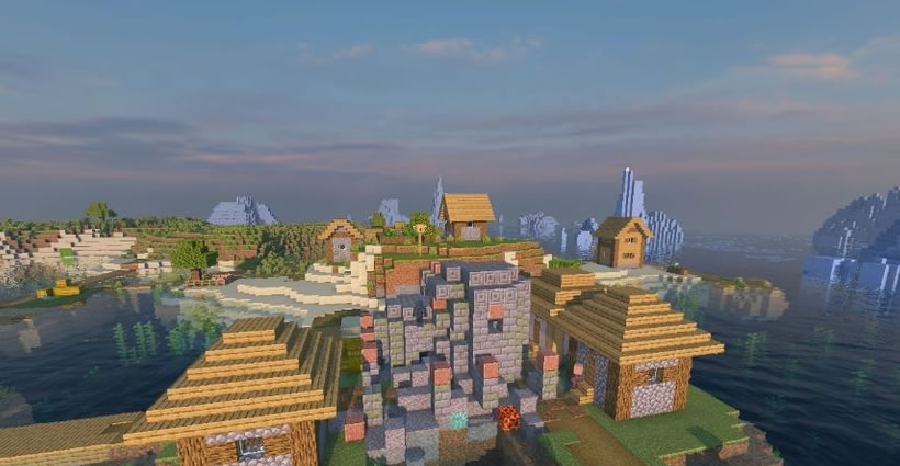 Village With Underwater Ruins Seed for Minecraft 1.15.1/1.14.4