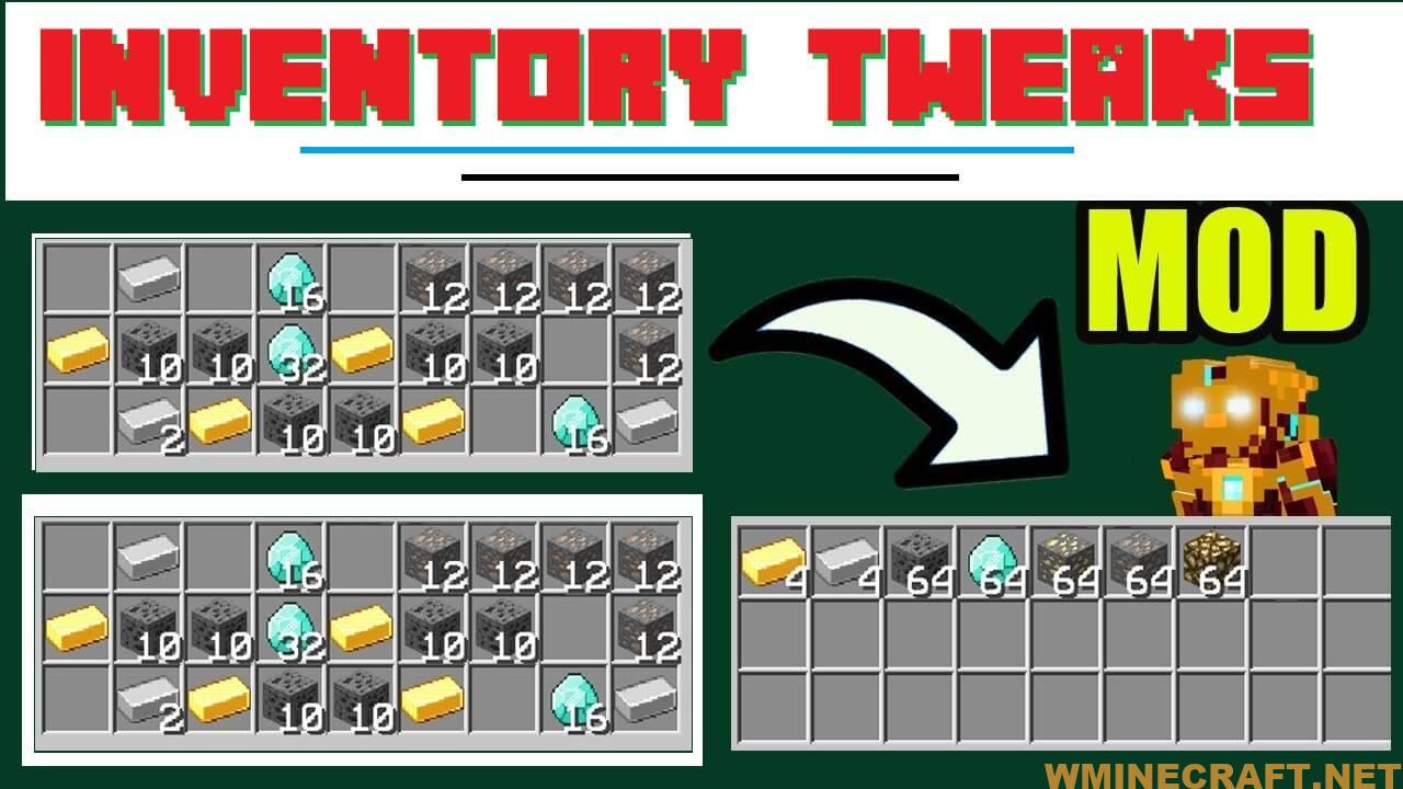 Inventory Tweaks Mod 1.16.3-1.15.2-1.12.2-1.11.2 - Wminecraft.net