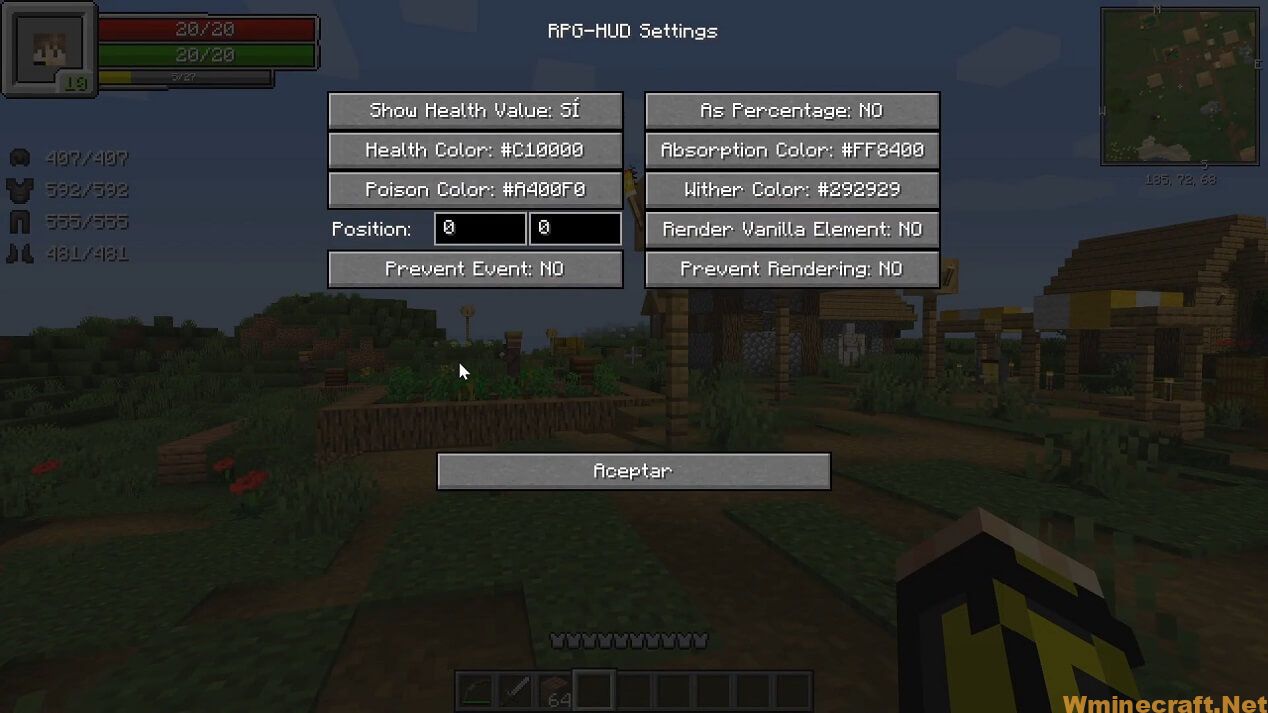 Rpg hud minecraft как настроить