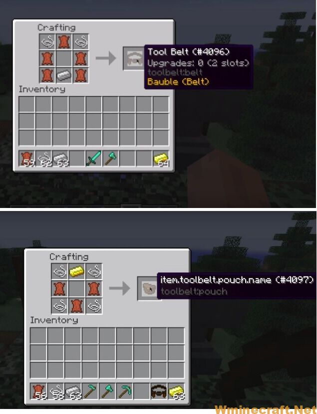Tool Belt Mod Crafting 1 World Minecraft