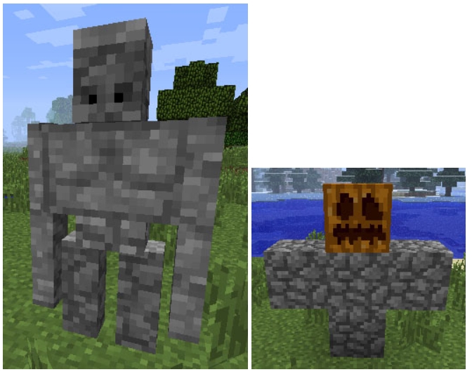 golem de piedra minecraft