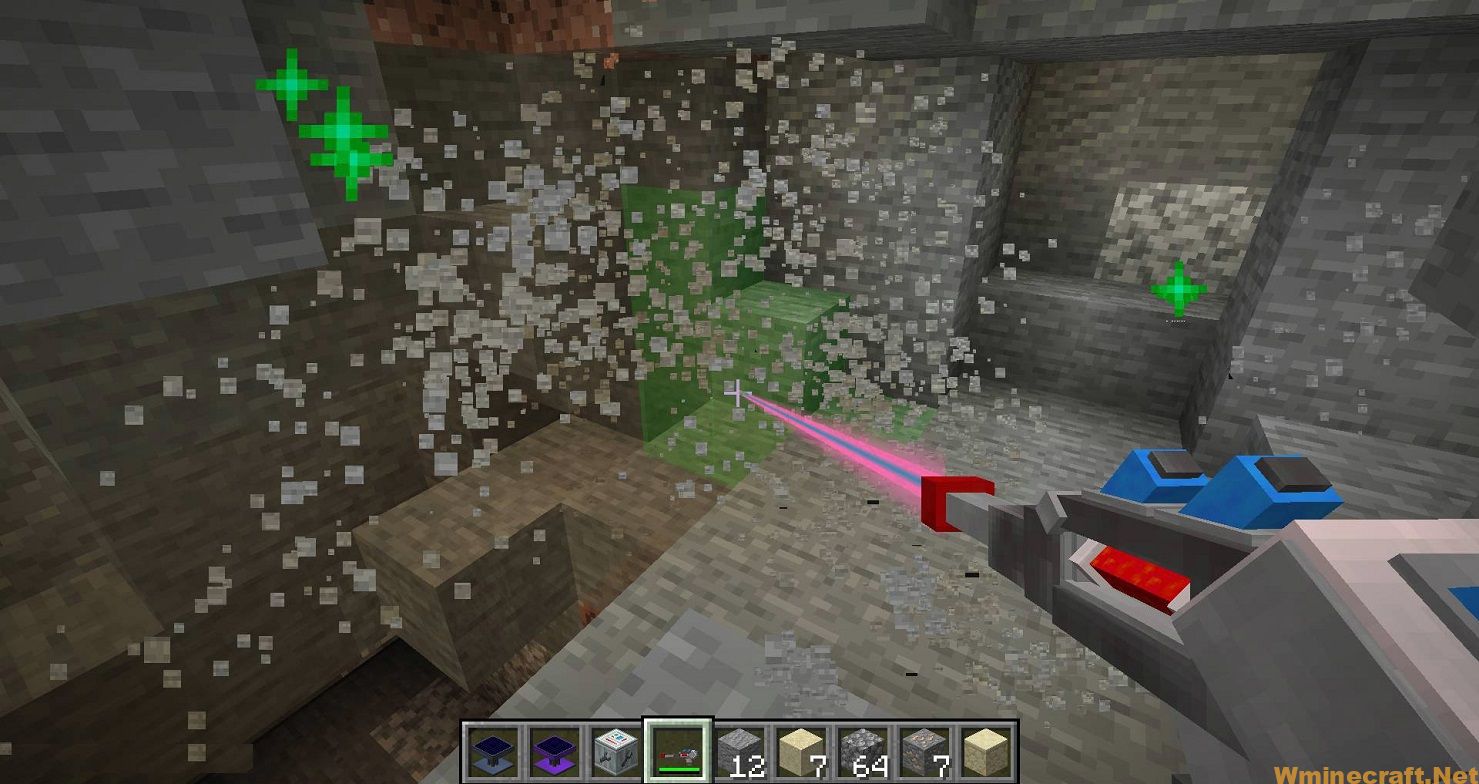 Download Mining Gadgets Mod 1.16.5>1.15.2 Lasers Gun Minecraft