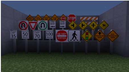 road sign mod minetest